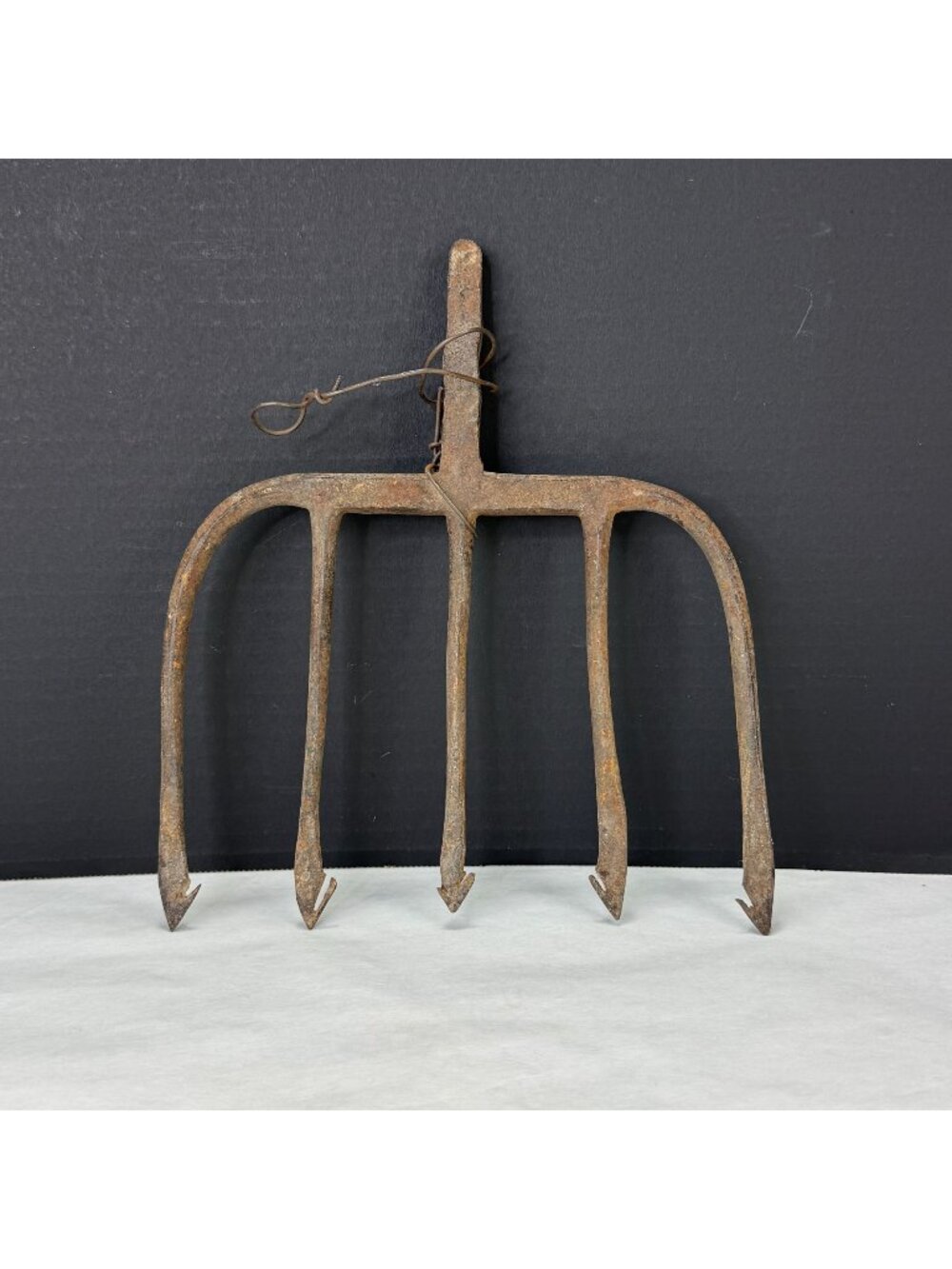 Vintage Primitive Fishing 5 Tine Prong Fork Spear Head
